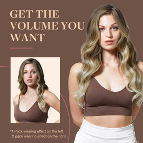 GOO GOO Clip in Hair Extensions laid flat to show length