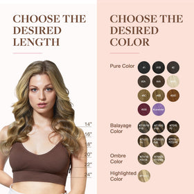 GOO GOO Clip in Hair Extensions laid out to show all pieces