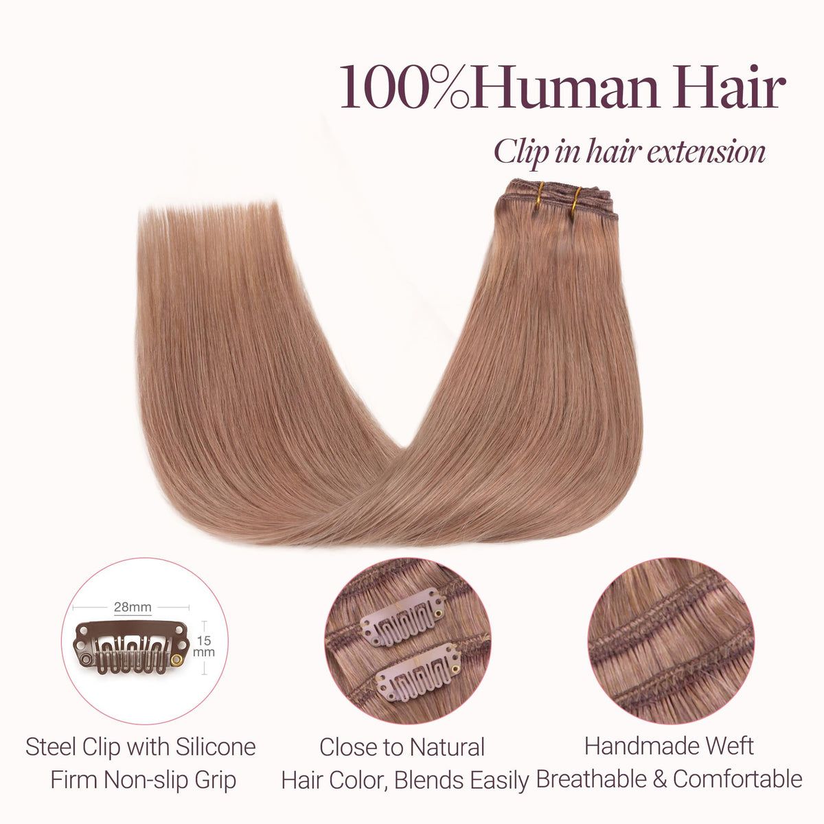 GOO GOO Clip in Hair Extensions lifestyle scene, styled hair