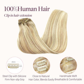 GOO GOO Clip in Hair Extensions lifestyle scene with model