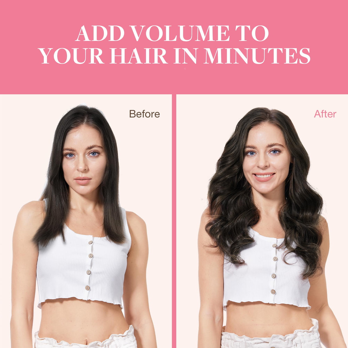 GOO GOO Clip in Hair Extensions light brown colour swatch