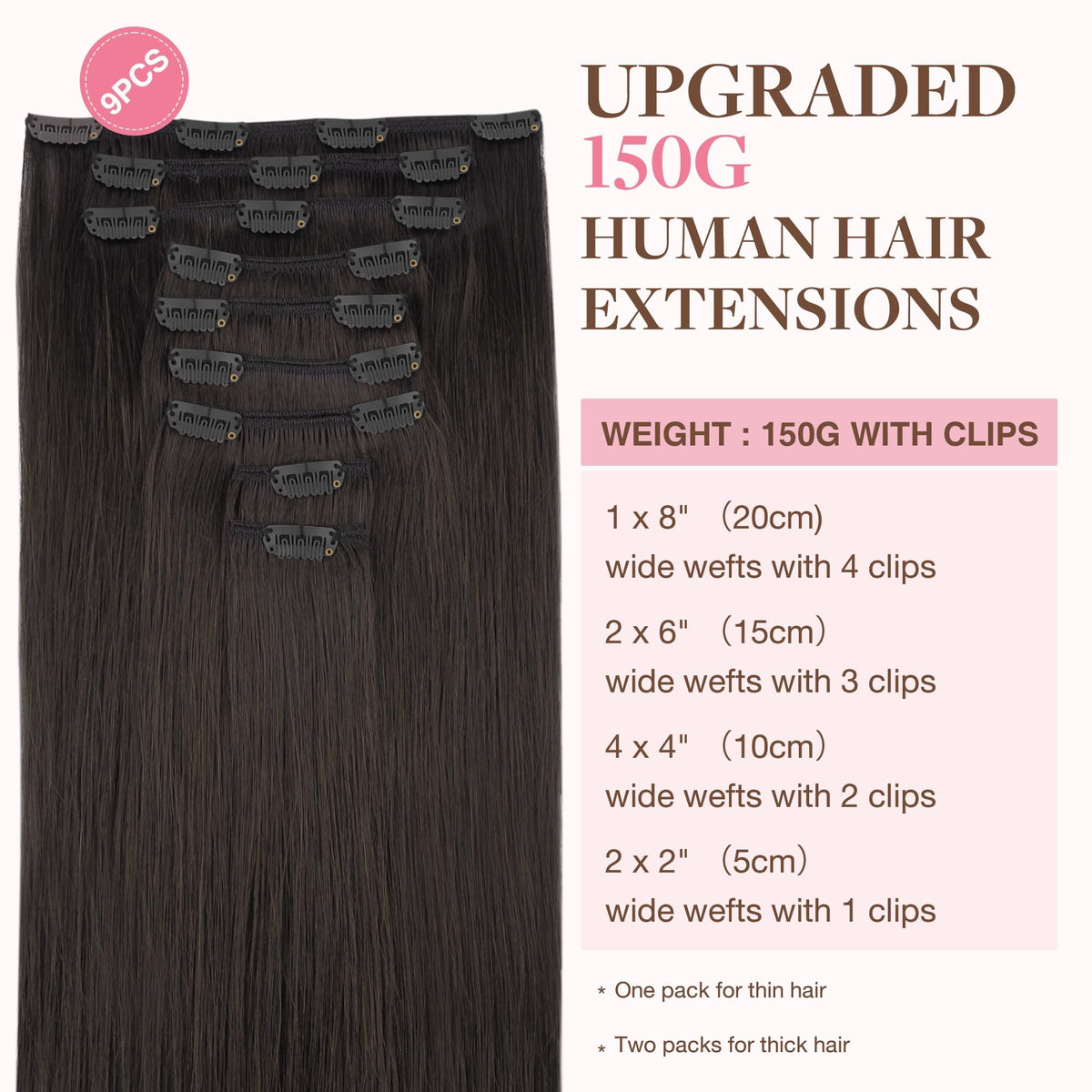 GOO GOO Clip in Hair Extensions packaging