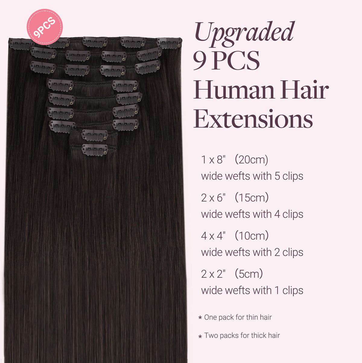GOO GOO Clip in Hair Extensions packaging