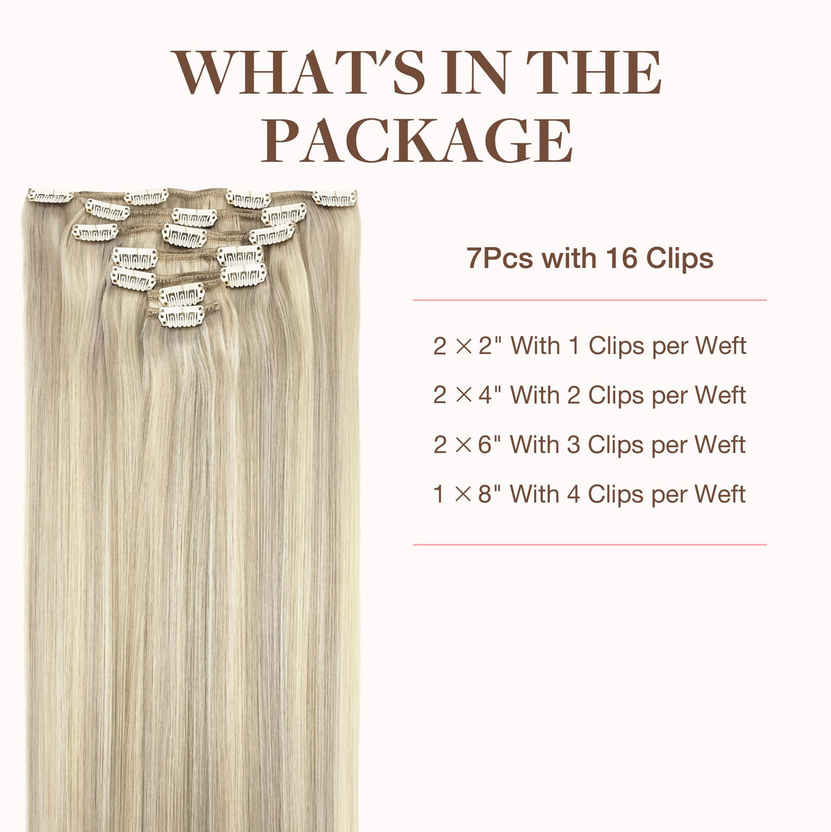 GOO GOO Clip in Hair Extensions packaging