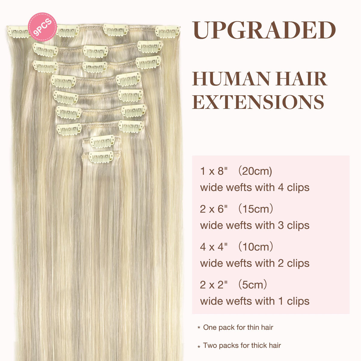 GOO GOO Clip in Hair Extensions packaging