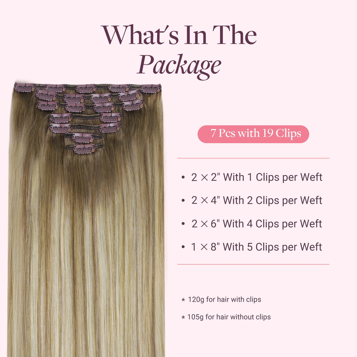 GOO GOO Clip in Hair Extensions packaging