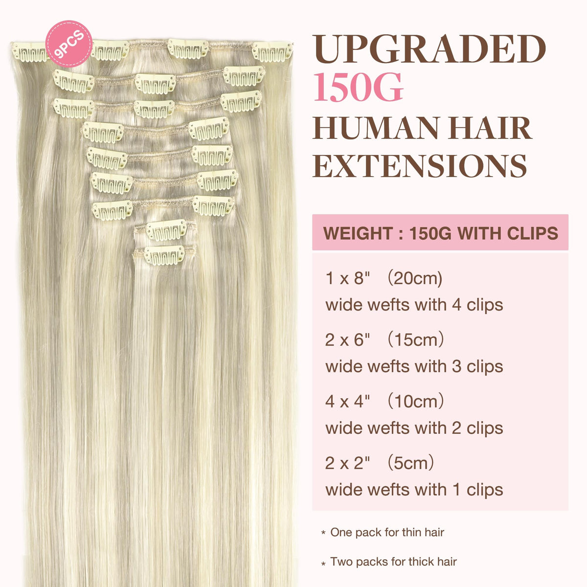 GOO GOO Clip in Hair Extensions packaging