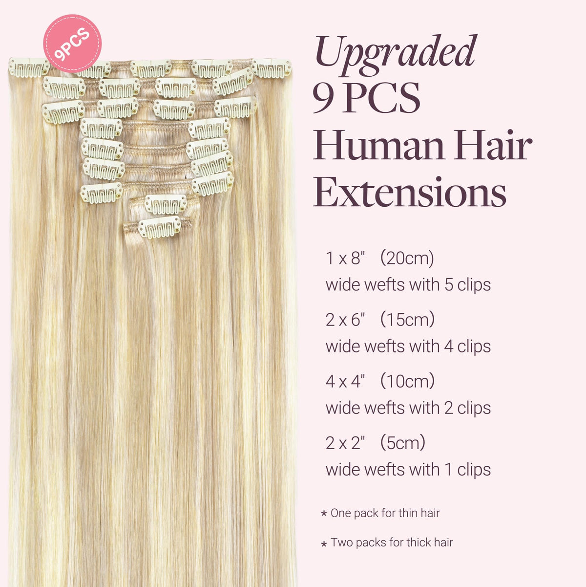 GOO GOO Clip in Hair Extensions packaging