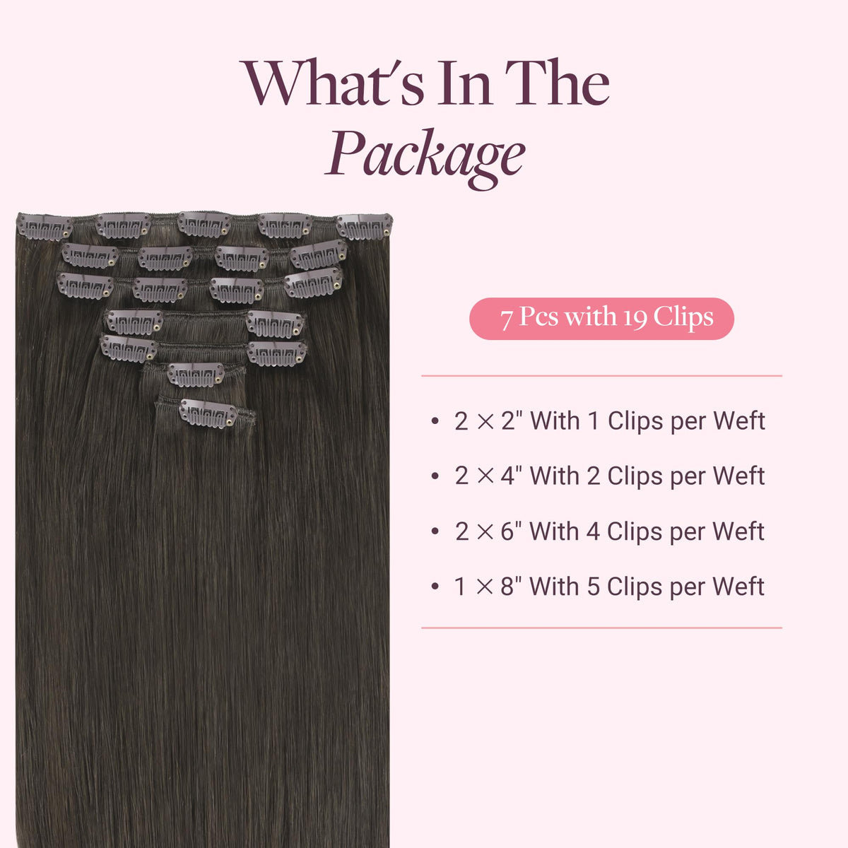 GOO GOO Clip in Hair Extensions packaging