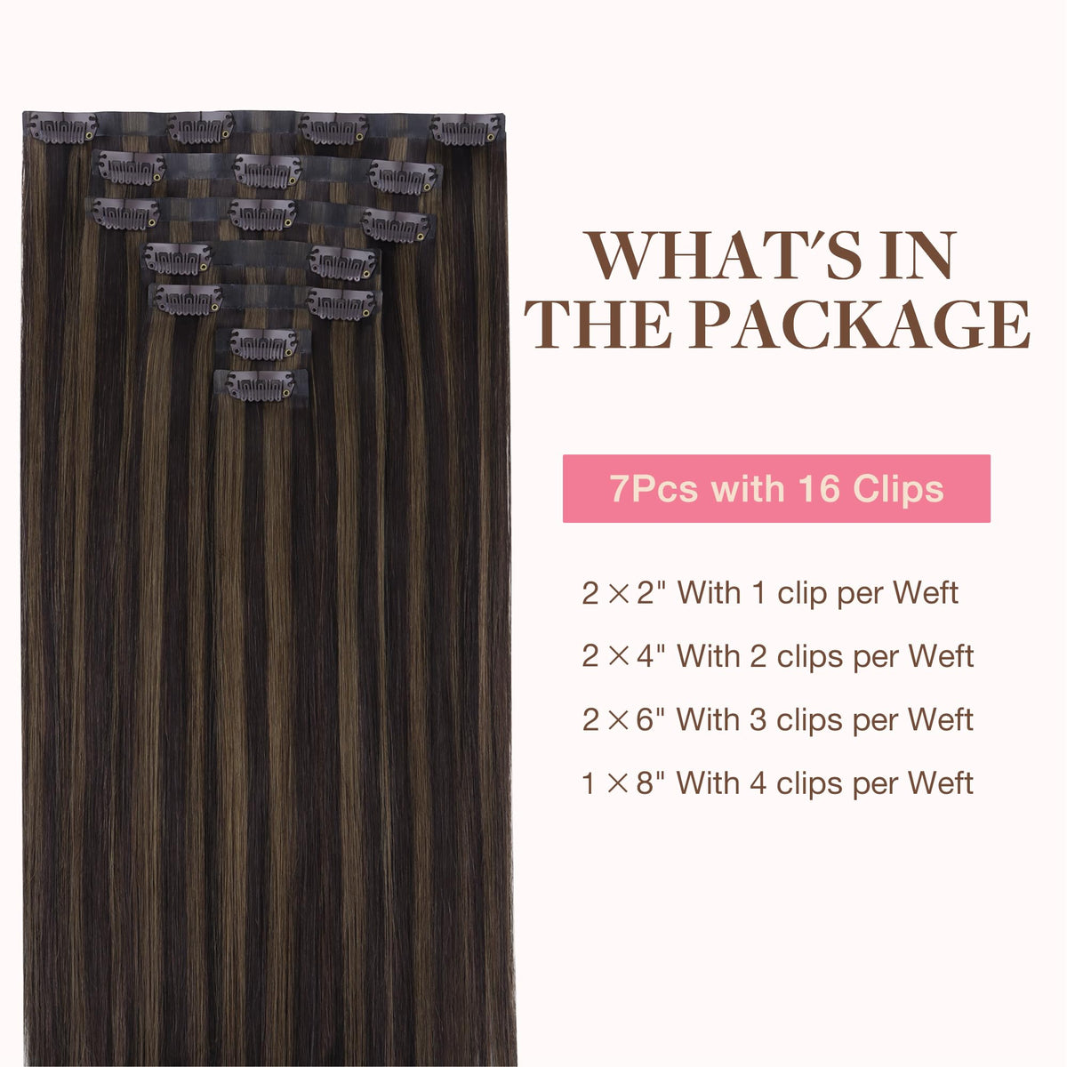 GOO GOO Clip in Hair Extensions packaging