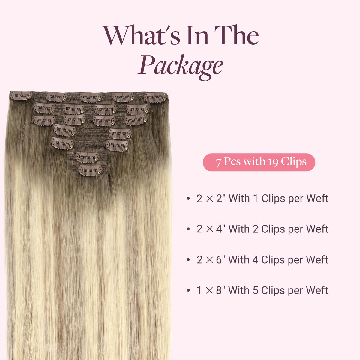 GOO GOO Clip in Hair Extensions packaging