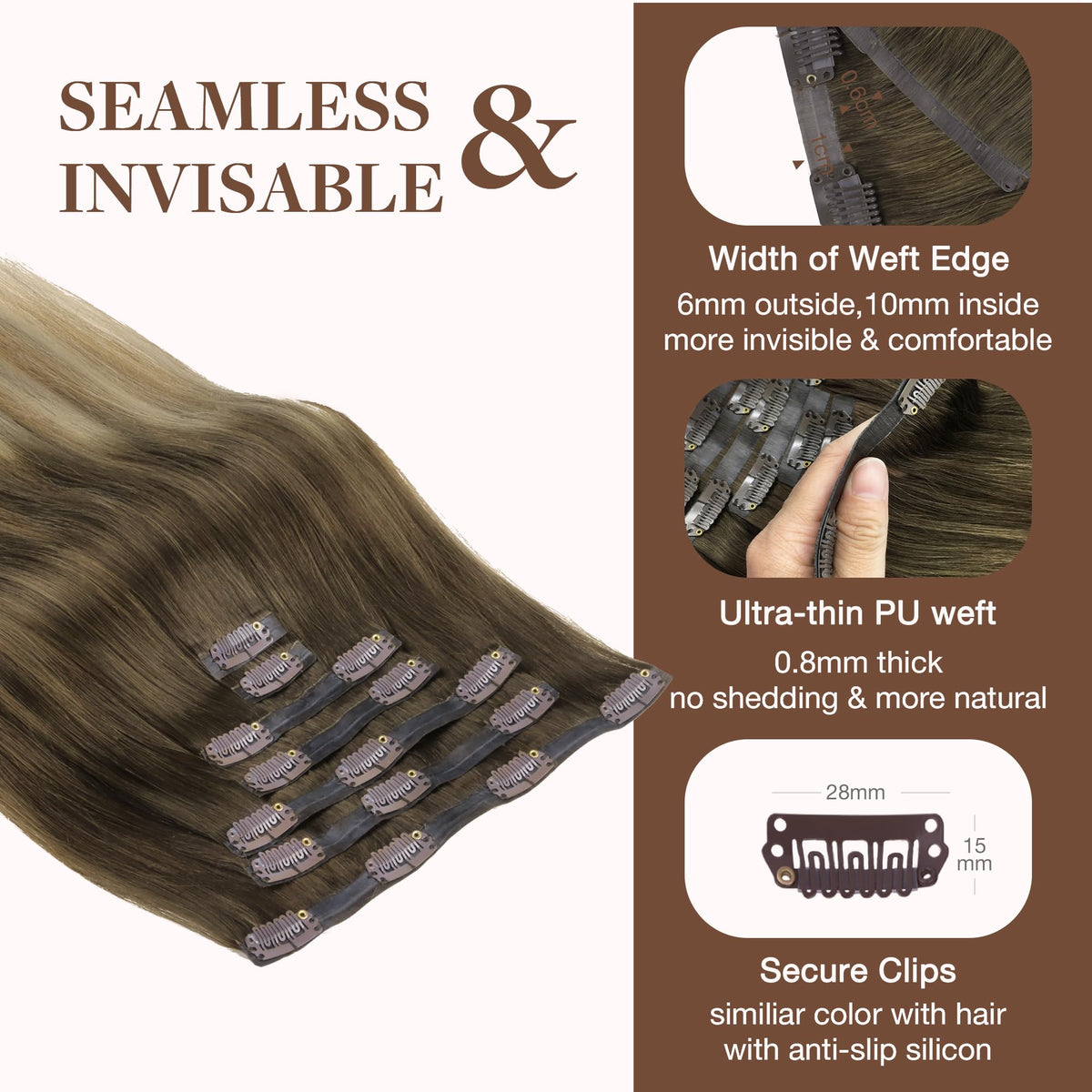 GOO GOO Clip in Hair Extensions packaging