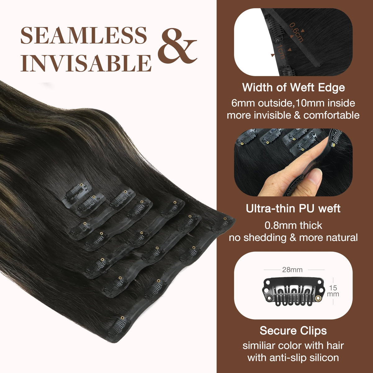 GOO GOO Clip in Hair Extensions packaging