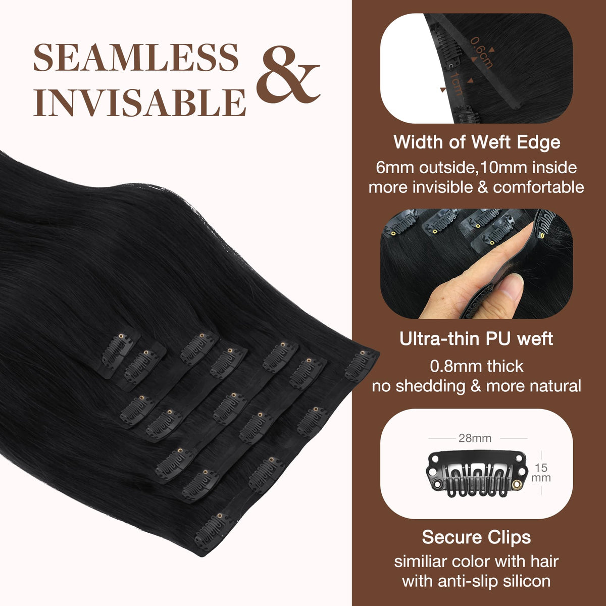 GOO GOO Clip in Hair Extensions packaging
