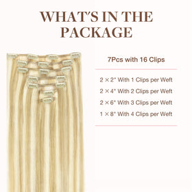GOO GOO Clip in Hair Extensions packaging and clips