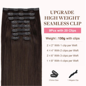 GOO GOO Clip in Hair Extensions packaging and clips