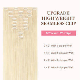 GOO GOO Clip in Hair Extensions packaging and contents