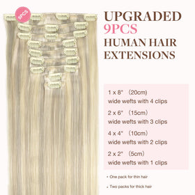 GOO GOO Clip in Hair Extensions packaging and contents