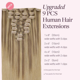 GOO GOO Clip in Hair Extensions packaging display
