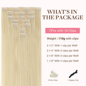 GOO GOO Clip in Hair Extensions packaging display