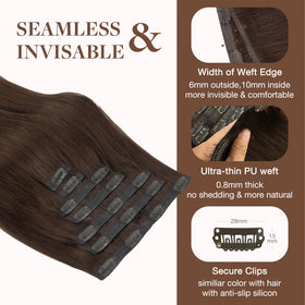 GOO GOO Clip in Hair Extensions packaging displayed