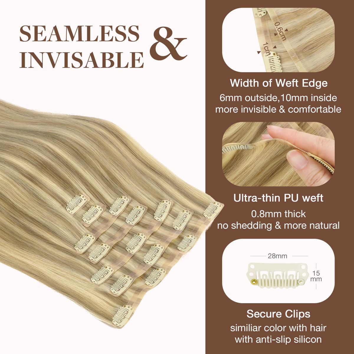 GOO GOO Clip in Hair Extensions packaging front view