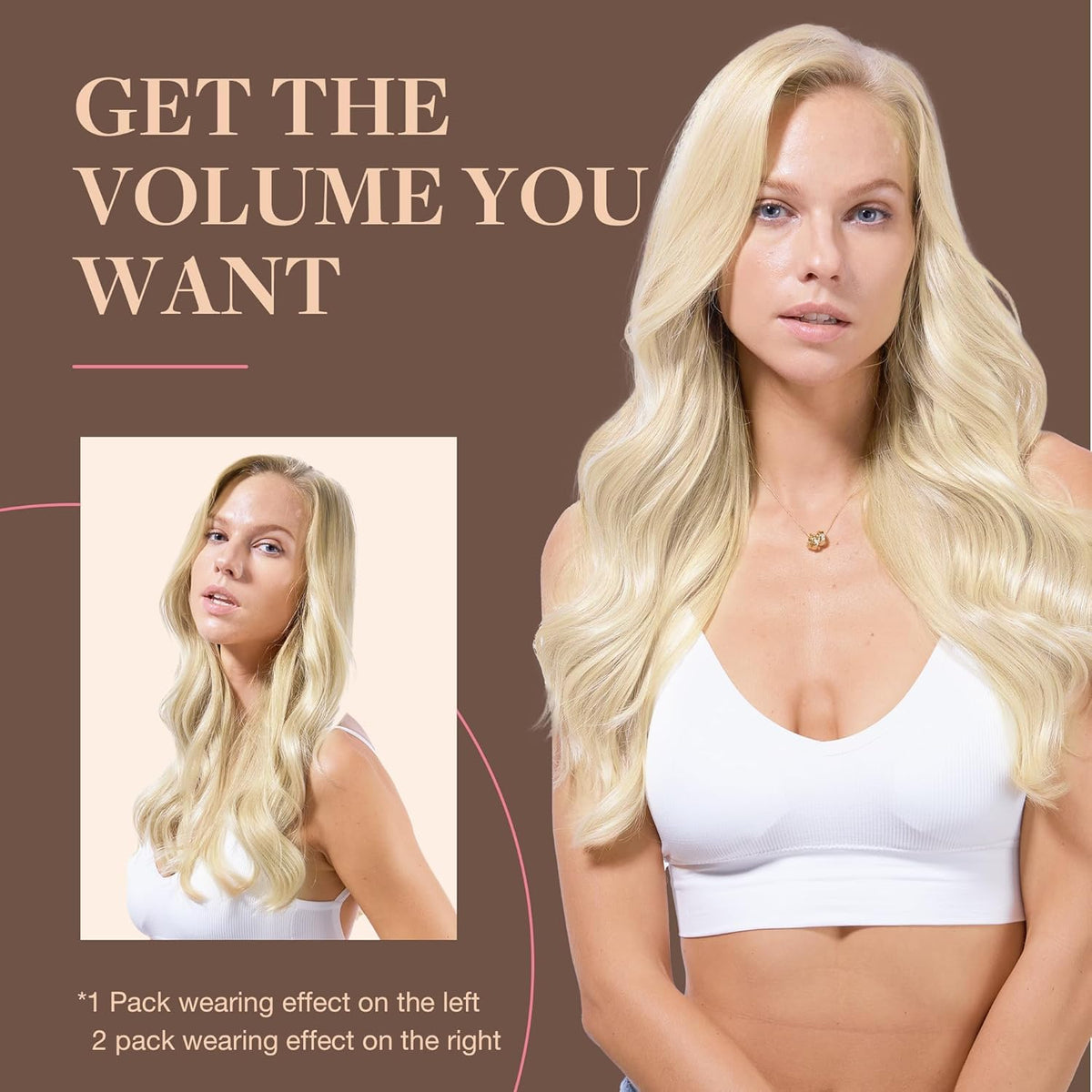 GOO GOO Clip in Hair Extensions packaging front view