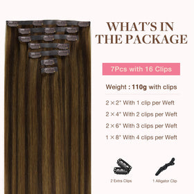 GOO GOO Clip in Hair Extensions packaging side view