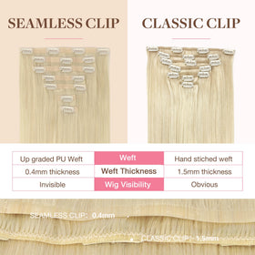 GOO GOO Clip in Hair Extensions packaging with 7 pieces