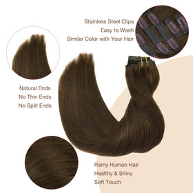 GOO GOO Clip in Hair Extensions packaging with care instructions