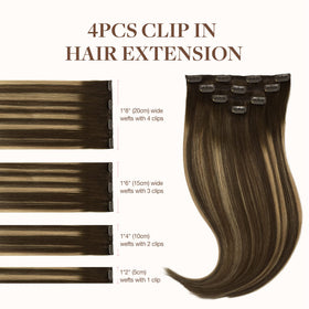 GOO GOO Clip in Hair Extensions packaging with clear label