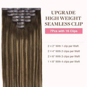 GOO GOO Clip in Hair Extensions packaging with colour options