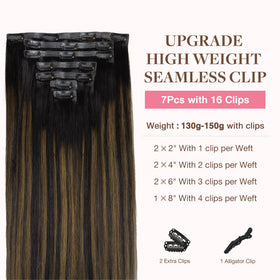 GOO GOO Clip in Hair Extensions packaging with colour samples
