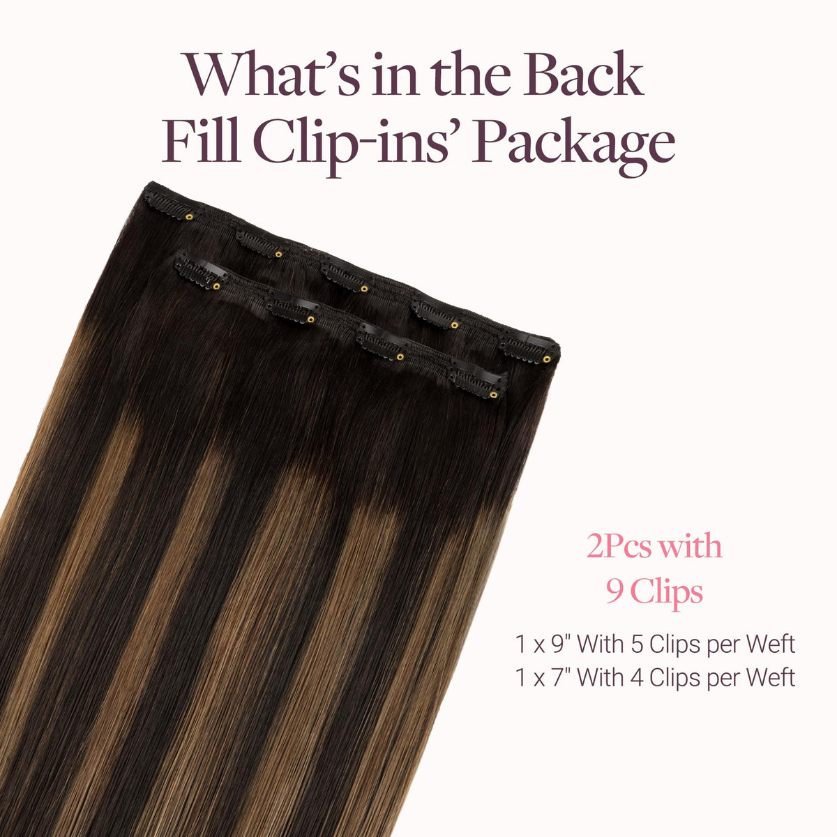 GOO GOO Clip in Hair Extensions packaging with product details
