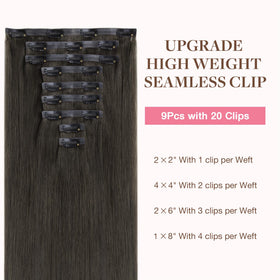 GOO GOO Clip in Hair Extensions packaging with product details