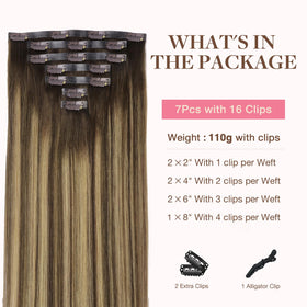 GOO GOO Clip in Hair Extensions showcasing the silicone backed clips