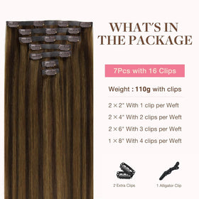 GOO GOO Clip in Hair Extensions showcasing various colour options
