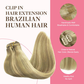 GOO GOO Clip in Hair Extensions showcasing various shades