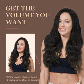 GOO GOO Clip in Hair Extensions showing application process