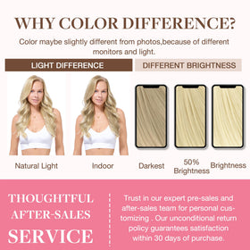 GOO GOO Clip in Hair Extensions showing colour blend