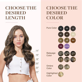 GOO GOO Clip in Hair Extensions showing colour variation