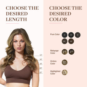 GOO GOO Clip in Hair Extensions showing different lengths