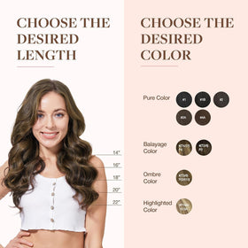 GOO GOO Clip in Hair Extensions showing different lengths
