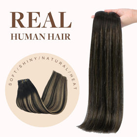 GOO GOO Clip in Hair Extensions showing flexible weft design