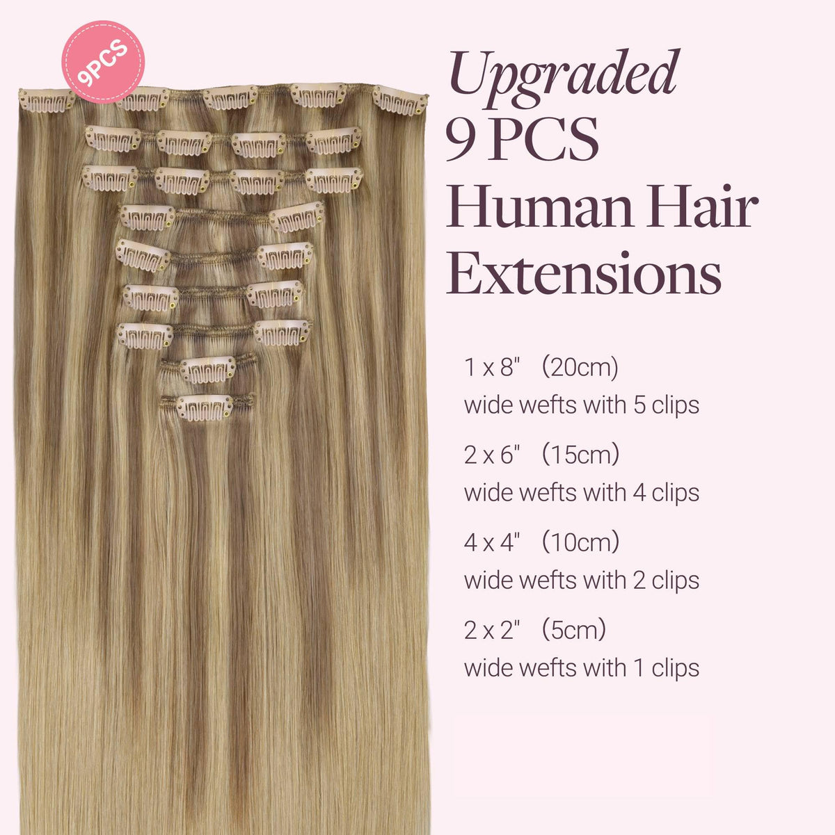GOO GOO Clip in Hair Extensions showing high-quality clips