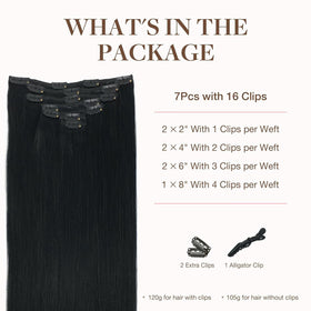 GOO GOO Clip in Hair Extensions showing high-quality clips