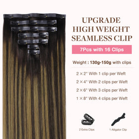 GOO GOO Clip in Hair Extensions showing high-quality clips