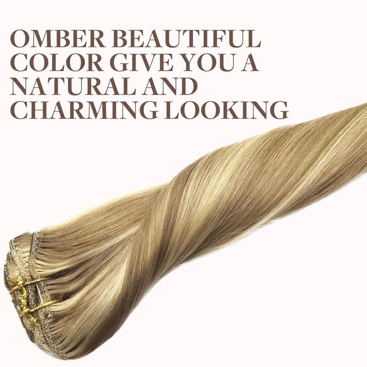 GOO GOO Clip in Hair Extensions showing highlights