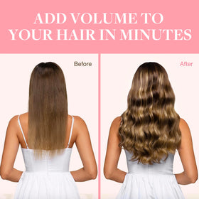 GOO GOO Clip in Hair Extensions showing length and texture