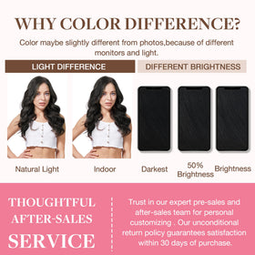 GOO GOO Clip in Hair Extensions showing length comparison